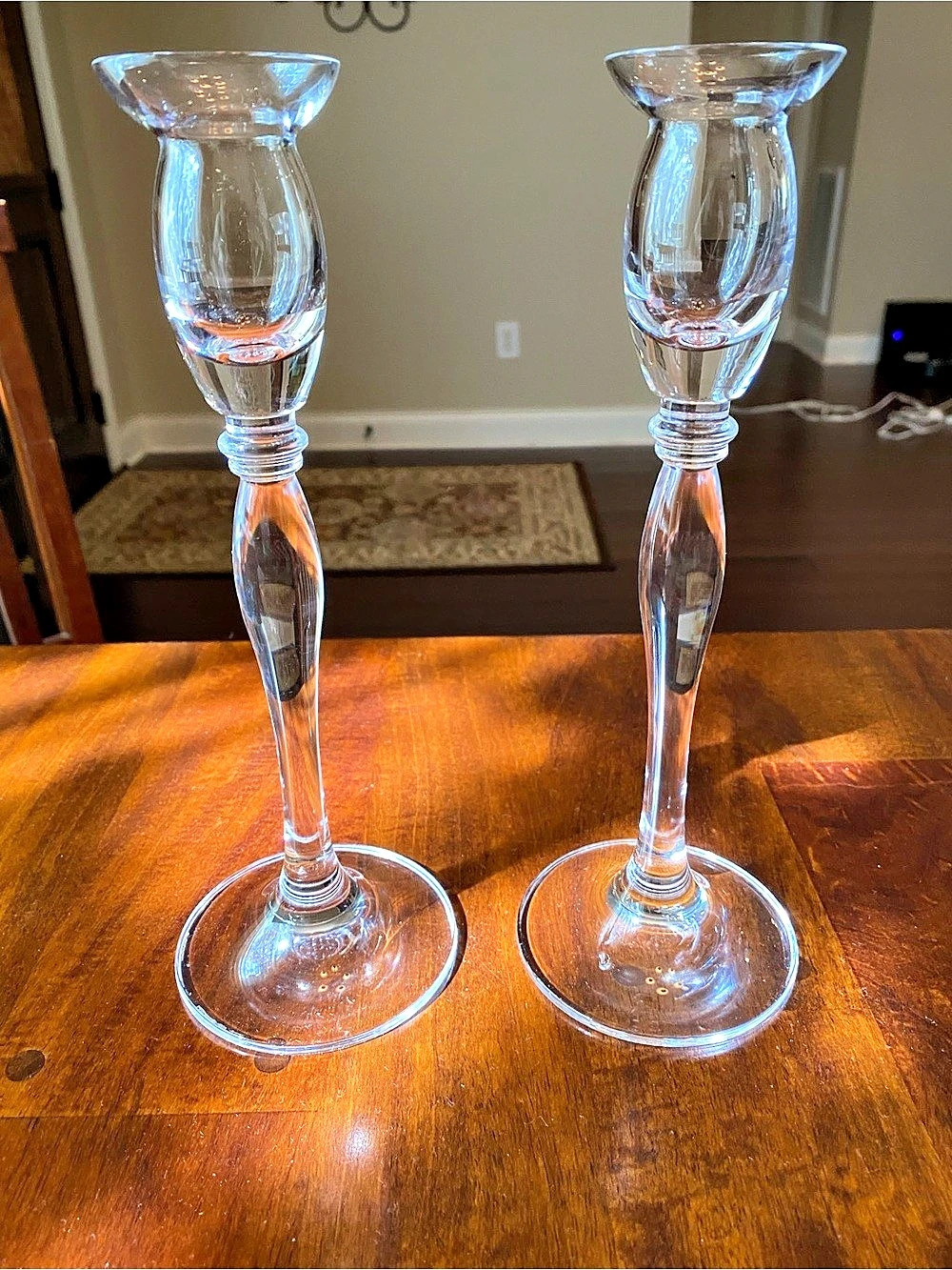 Mikasa Ballet Glass Pair Candleholders